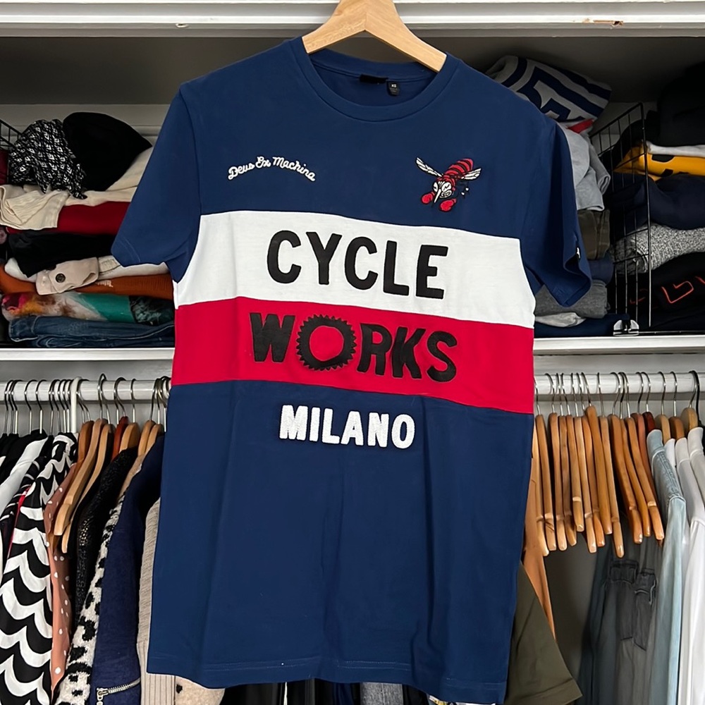 Deus ex machina x cycleworks vintage tee NEW no tags